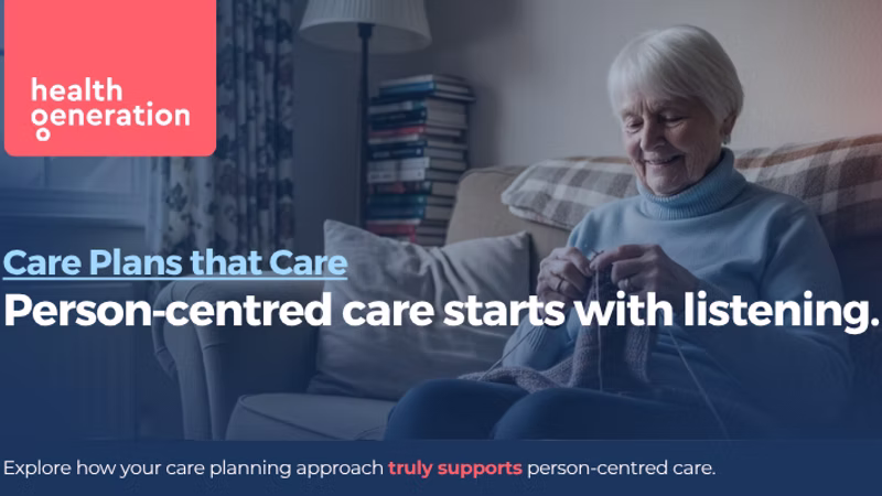 Aged care manager looking at papers.